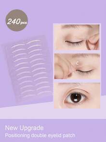 240Patches Double Eyelid Stickers With Handle Auxiliary Positioning Natural Invisible Long-Lasting Shaping Big Eyes - Nude - View 1