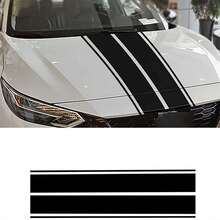2pcs/1pc Car Decal Stripe Hood Side Sticker Vinyl Racing Stripes Auto Tuning Decoration - Long Stickers - View 3