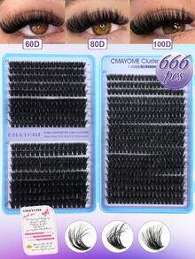 720/666 片 D 卷合成睫毛嫁接套装，包含 30D + 40D + 50D / 60D + 80D + 100D，可打造不同浓密度的纤长柔软睫毛簇。 - 彩色 - 查看 16