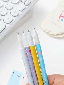 8 piezas Juego de bolígrafos borrables, estilos aleatorios, diseño fijo, artículos de oficina, herramientas de escritura, recargables, punta de 0.5 mm, nuevo diseño, regalo de vacaciones y cumpleaños - Conjuntos - Ver 3