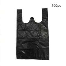 50/100个加厚黑色垃圾袋 - 防漏、耐用，适用于厨房、浴室、客厅清洁、办公室垃圾 - 彩色 - 查看 7