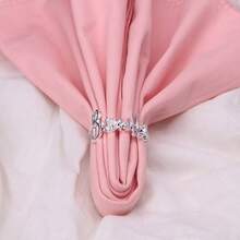 Anillos para servilletas universales, anillos para servilletas minimalistas de alta gama con letras, adecuados para fiestas, bodas, eventos y la mesa de comedor diaria - Multicolor - Ver 2