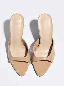 Women's Summer New Open Toe Solid Color Elegant Daily Wear Fashion Versatile Party Wedding High Heel Sandals - Apricot - View 4