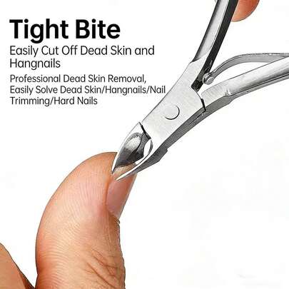 8/6/4/1 件套不锈钢修甲套装，包含指甲钳、指甲剪、指甲护理工具、角质层去除器、推棒，适用于指甲和足部护理