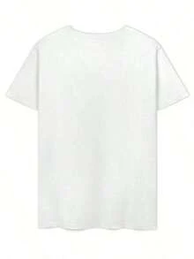 1 PcsMen's Cruise Black T - Shirt, "It's Cruise Time" Vacation Graphic Print, Casual Round - Neck Short - Sleeve For Traveler & Daily Outings2026 Hain - White - View 3