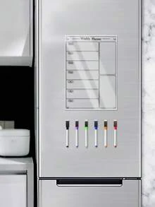 1 Bộ Bảng trắng từ tính bằng acrylic, bảng ghi chú danh sách việc cần làm có thể tái sử dụng để sắp xếp nhà cửa và nhà bếp. - nhiều màu - Xem 8