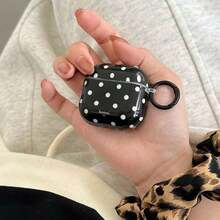 Minimalist Black Polka Earphone Compatible With Pro 3/Pro 2/Pro/ 4/3/2, Fashionable Women Earphone, Minimalist Earphone, Earphone, Earphone Cover - 黑色 - 查看 5