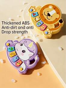 Cute Animal Shaped Baby Piano Toy, Electronic Keyboard With Colorful Keys And Animal Patterns - Interactive Music Learning Toy For Infants 6 Months+, Promotes Motor Skills And Cognitive Development, Fun And Design - Multicolor - View 9