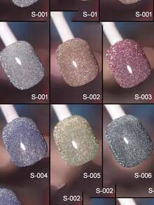 15毫升瓶装闪粉指甲油凝胶，闪亮闪粉指甲油凝胶，2026新款微闪粉反光美白美甲 - 彩色 - 查看 4