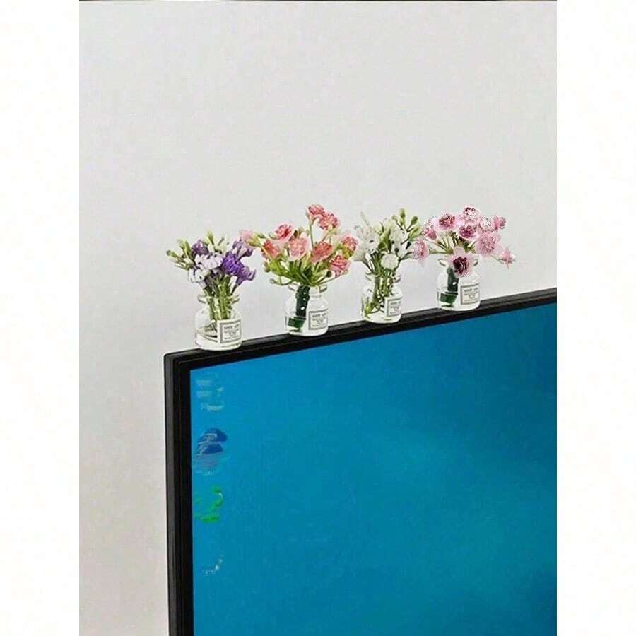 3pcs/Set Or 1pc Random Cute Caution Sign Desk Decor, Funny Overstimulated Mini Figurine, Decompression Desktop Ornament For Office, Room & Computer Monitor Decor, Back To School Gift - Multicolor - View 1