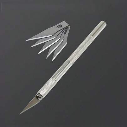 1 Carving Knife + 5 Blade Set, Handmade Cutting Mat Paper Knife, Handcraft Cutting Pen, Carving Knife For DIY Wood Carving