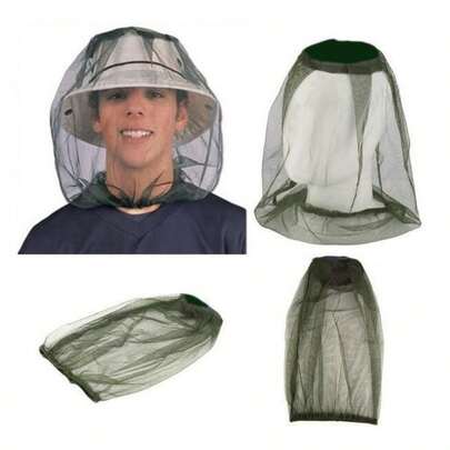 2 Packs Mosquito Head Net Mesh For Hiking & Outdoors,Bug Face Netting Over Hat Adults Fishing Gear Insect Protection