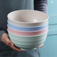 [Shatterproof Cereal Bowl Set] 4pcs Shatterproof Non-Breakable Cereal Bowl Set | 24oz PP Plastic Bowls For Soup/Rice/Cereal - Microwave And Dishwasher - Lightweight Tableware For Home, Camping And Gifts (4 Colors) - Multicolor - View 11