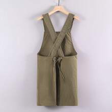 New Style Cross Strap Sleeveless Apron Simple Home Kitchen Cooking Workwear Catering Special Waist Apron Chef - Khaki - View 4