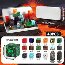 40pcs Magnetic Building Blocks Toy Set, Includes Fun Character Cubes - Lava Adventure Theme To Unleash Endless Imagination, Comes With Portable Iron Box, STEM Sensory Educational Toy, Creative Birthday & Holiday Gift For Boys & Girls 3+ Years Old - Multicolor - View 9