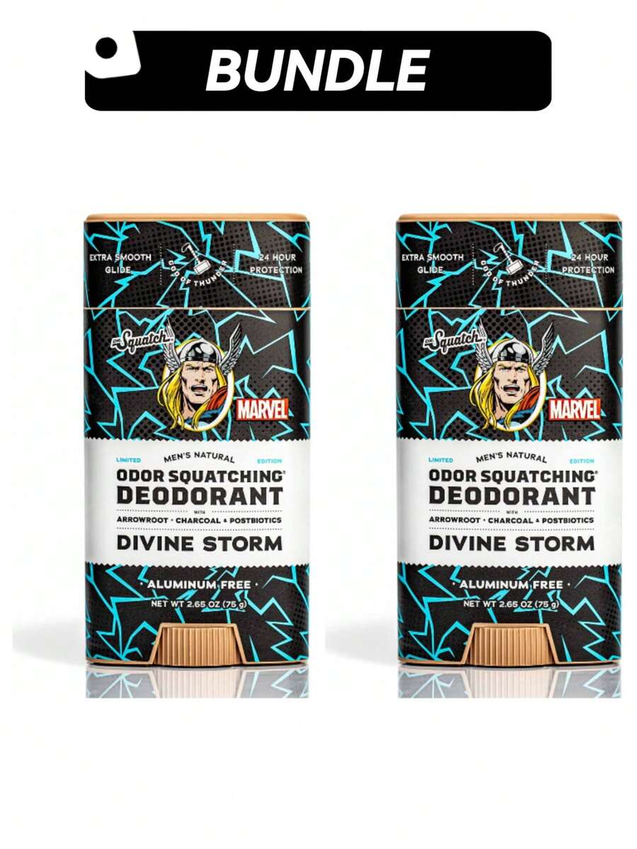 Dr. Squatch [2 Gói] Lăn khử mùi tự nhiên dành cho nam (Phiên bản giới hạn) Bricc Of The Dead 2.65oz/75g*2 - nhiều mùi hương - Xem 1