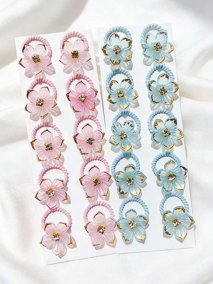Bộ 10 dây buộc tóc/băng buộc tóc, kiểu dáng mới, độ đàn hồi cao, thân thiện với tóc, phụ kiện tóc, dây buộc tóc/dây cột tóc. - Nhiều màu - Xem 1