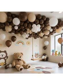 Dark Brown Balloons 145 Pcs Brown Balloons Different Sizes Pack Of 18 12 10 5 Inch Kit Balloon Garland For Birthday Party Decorations - Dark Brown - View 4