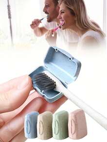 1/4/8pcs Portable Toothbrush Head Cover, Travel Toothbrush Holder, Household Breathable Dustproof Toothbrush Case, Toothbrush Cap, Toothbrush Protector, Suitable For Home Daily, Outdoor Travel, Business, Camping, Back To School, Bathroom Decor, Summer Travel Accessories, Bathroom Accessories, Home Supplies, Personal Care Organizer, Travel Essentials - Multicolor - View 1