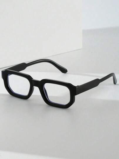 1 par de gafas transparentes con montura pequeña y retro para hombres, adecuadas para varias ocasiones
