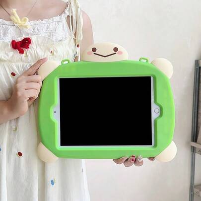 1pc Cute Turtle 360 Rotating Holder Suitable Compatible With Ipad 9.7 Protective Case, 7/8/9 Tablet Shell, 2022 Apple Air 5/4/3 9th Gen 10.2, Silicone Full Coverage Pro 11 2025 New Air Model