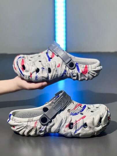 Men's Outdoor Sports Anti-Slip Quick-Drying Fashionable Breathable Sandals, Suitable For Teenagers, Water Sports, Beach, Hollow Design