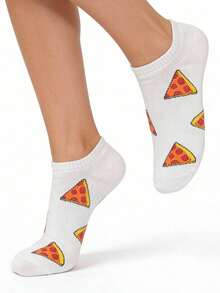 10双随机卡通动物水果印花短袜，时尚男女通用休闲袜，适合春夏穿着 - 彩色 - 查看 9