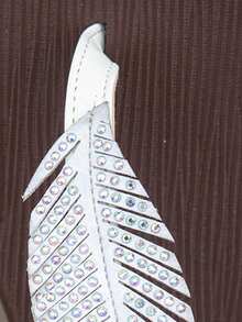 New Summer Beach Leaf Rhinestone Thong Design Women Flat Sandals, Fashion, Elegant, Comfortable, Versatile, Suitable For Walking, Home - White - View 7