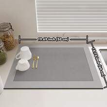 Tấm lót thấm hút nước cho mặt bàn bếp, tấm cách nhiệt nhanh khô cho bàn ăn, quầy bar, tấm lót máy pha cà phê có đế cao su, thấm hút tốt và chống trượt, dễ vệ sinh. - Màu vàng - Xem 17