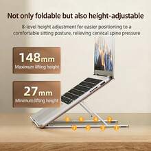 HP ZJ20 筆記型支架 電腦支架 散熱器 筆記型散熱器 鋁合金 便攜式直立式增高架 - 查看 2