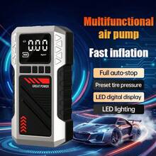 1pc 5000A Portable Jump Starter With Air Compressor - 12V Battery Booster, LED Light, Fast Charging USB Output, Multi-Protection, Includes Jump Cables, Air Pump And Car Adapter - T-706 - View 8