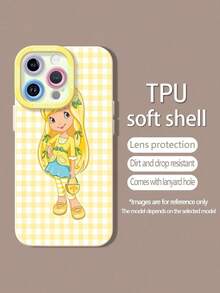 Funda para teléfono con personaje de Lemonade Girl - Compatible con Samsung, 12, 13, 14, 15 Pro, 14 Plus, 15, 16 Pro Max, 17, 17 Pro, 17 Pro Max y 17 Air.Cuenta con material TPU para protección antideslizante y contra caídas; un diseño de funda para teléfono elegante, estético y atractivo.Un regalo perfecto para usted, su familia, sus amigos o su pareja. - Negro - Ver 5