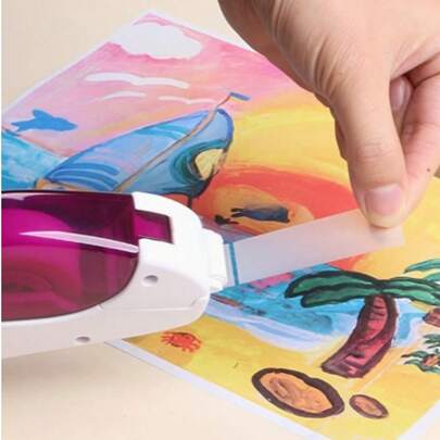 1个符合人体工学的手持式胶带切割器，轻巧耐用，无需电源，适用于工厂、包装店、承包商、家庭、礼品、办公室，是快递公司高效的包装工具。