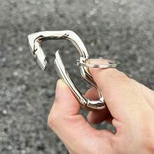 1pc Asymmetrical Shaped Keychain, Carabiner Clip Accessory For Clothing, Bags, Street Hip-Hop Style Gift Souvenir Car Accessories Bag Charm School Cute Goth Y2k - 彩色 - 查看 3