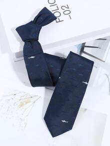 1 chiếc cà vạt nam thời trang đa năng họa tiết cá mập, thích hợp mặc hàng ngày. - Nhiều màu - Xem 4