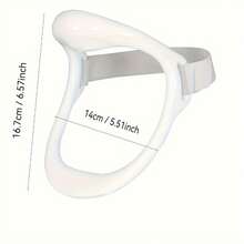 1 Adjustable Posture Neck Brace, Ergonomic Cervical Support Suitable For Office/Home Use, Adjustable Strap With Comfortable Design, Improves Neck And Shoulder Posture, Suitable For Desk Work And Screen Use, Back Posture Correction - [白色的] - 查看 7