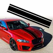 2pcs/1pc Car Decal Stripe Hood Side Sticker Vinyl Racing Stripes Auto Tuning Decoration - Long Stickers - View 2