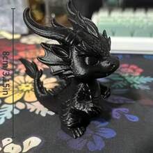 1pc 3D Printed Baby Dragon Animal Collectible Ornament, Simple And Realistic Design - Home Decor Dragon Statue Ornament, Suitable For Christmas, Halloween, Valentine's Day, Etc. - Indoor/Outdoor Use, Holiday Home Decoration | Bookshelf, Shelf, Garden Decoration, Etc., Indoor Ornament, Outdoor Ornament - Multicolor - View 6