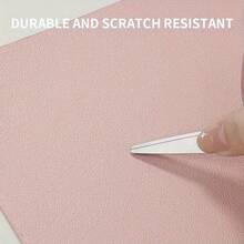 1pc High-Quality Solid Color PU Leather Mouse Pad, Waterproof Scratch-Resistant Large Desk Mat, Non-Slip Smooth Desk Pad, Fade-Resistant Anti-Stain Desk Pad, Suitable For Home Office Study Gaming Workstation, Applicable To Laptop Desktop Keyboard And Writing - Rectangle - View 4