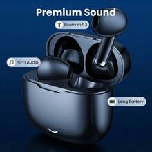 Wireless Earbuds, True Wireless Headphones - Compatible With Apple And Android, Built-In Microphone, Sweat-Resistant, White - View 6