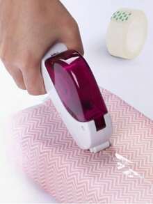 1 pieza Dispensador de cinta adhesiva ergonómico y automático, máquina de embalaje ahorradora de trabajo, dispositivo de sellado y envoltura de paquetes exprés, herramienta esencial para tiendas y hogares, suministros prácticos para el inicio de un negocio - A - Ver 3