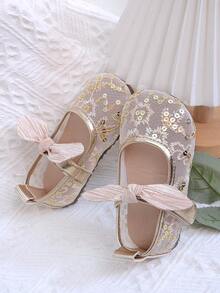 2026 Bestselling Bosibo Woven Sandals, Suitable For Girls Aged 3-12 | Adjustable Hook And Loop And Cloud Patterned Ivory Soles, Suitable For Beach/School/Park/Infant Wear GOJOGOLO! - Gold - View 4