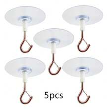 Ganchos para techo sin taladro, ganchos para techo autoadhesivos resistentes y impermeables, ganchos multiusos para móviles de viento y globos - 5 ganchos - Ver 7