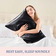 2pcs Silky Soft Breathable Satin Pillowcases, Ideal Gift For Parents And Friends To Use In Air-Conditioned Rooms In Summer, Silk Pillowcases - Burgundy - View 8