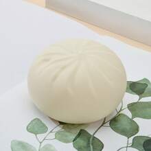 1 Piece Of Dumpling/Bun Squeeze Toy, Dumpling Stress Relief Ball, Steamed Bun Squeeze Toy Stress Relief Ball, Adult, Random Color - 1個隨機顏色(帶籠子) - 查看 11
