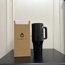 Limited Edition NEW HydroJug Traveler - 32 Oz 40 Oz Water Bottle With Handle & Flip Straw - Fits In Cup Holder, Leak Resistant Tumbler-Reusable Insulated Stainless Steel & Rubber Base - Gifts For Women & Men, - Báo đen - Xem 4