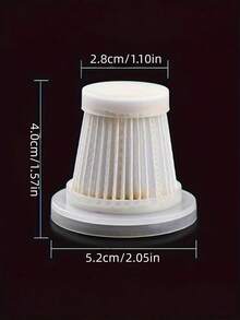 1pc/2pcs Vacuum Cleaner Filter Cartridge, Car Vacuum Cleaner Accessories, HEPA Filter Paper, Handheld Vacuum Cleaner Filter Net, Air Filter Cartridge. High-Efficiency Filtration Of Micro-Dust And Particles, Enhancing Cleaning Performance. Premium Filter Paper Material, Highly Breathable, Easy To Clean And Replace, Effectively Extending Machine Lifespan, Ideal Accessory For Maintaining Fresh And Clean In-Car Air. - White - View 2