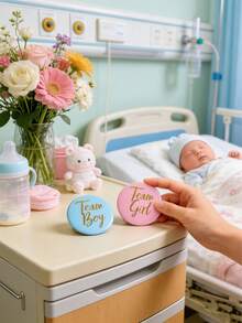 20 chiếc ghim cài áo hình tròn chữ cái lấp lánh màu hồng, xanh dương, vàng, thích hợp làm quà tặng tiệc tùng, sự kiện bầu cử, đồ dùng tiệc tùng cho mọi mùa. - Nhiều kiểu dáng - Xem 7