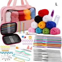 1套钩针编织线套装，初学者钩针套装，含钩针和毛线，便携式人体工学钩针旅行用品（颜色随机） - 多款式 - 查看 14
