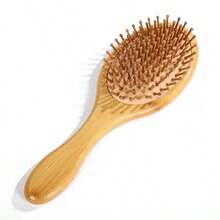 Natural Bamboo Air Cushion Hair Brush, Scalp Massage Comb, Reduce Hair Loss, Unisex Hair Styling - Apricot - View 5